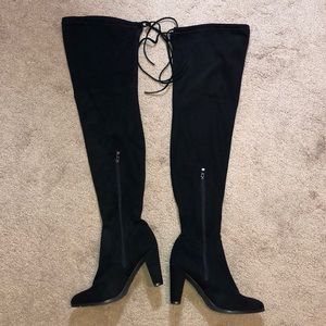 Black Thigh High Boots